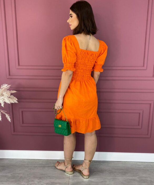 fernandaramosstore com br vestido curto sem bojo de laise manga com lastex laranja 3