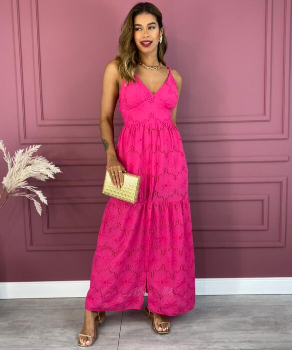 fernandaramosstore com br vestido longo com bojo laise com fenda pink 1