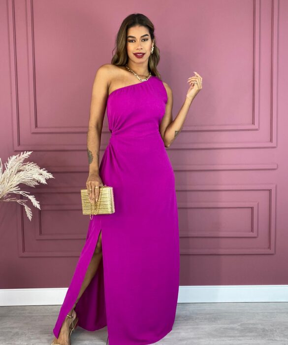 fernandaramosstore com br vestido longo com bojo nula manga com fenda fucsia 4