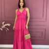 fernandaramosstore com br vestido longo com bojo pink alcas com detalhe