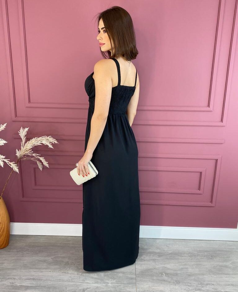 fernandaramosstore com br vestido longo com bojo preto alcas com detalhe 3