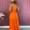 fernandaramosstore com br vestido longo com bojo viscolinho com amarracao laranja 4