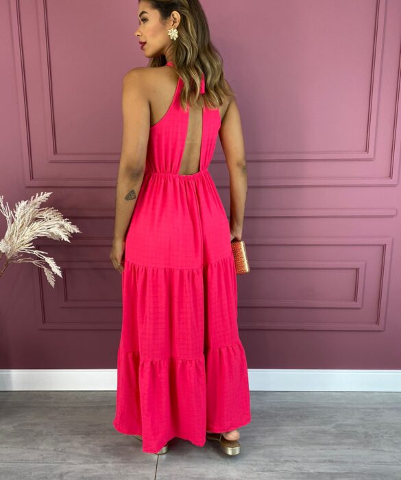 fernandaramosstore com br vestido longo com bojo viscolinho com amarracao pink 2