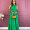 fernandaramosstore com br vestido longo com bojo viscolinho com amarracao verde 2