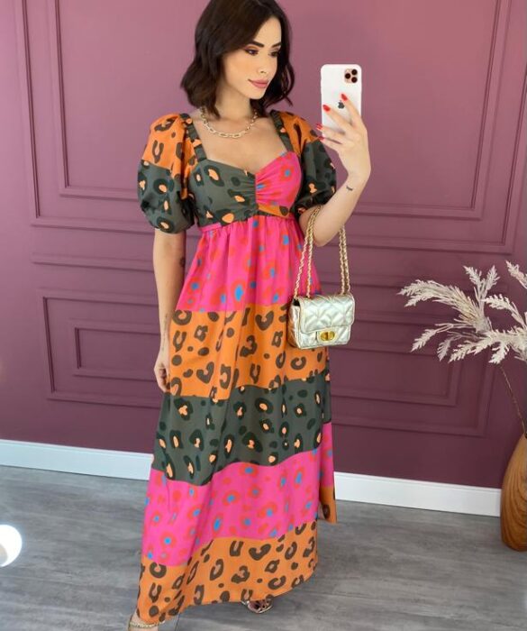 fernandaramosstore com br vestido longo sem bojo amarracao atras verde pink e laranja 1