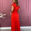 fernandaramosstore com br vestido longo sem bojo botoes falso pipoquinha vermelho 4