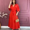 fernandaramosstore com br vestido longo sem bojo com amarracao manga 34 vermelho