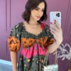 fernandaramosstore com br vestido longo sem bojo com lastex verde pink e laranja