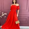 Vestido Longo sem Bojo com Lastex Vermelho Fernanda Ramos Store