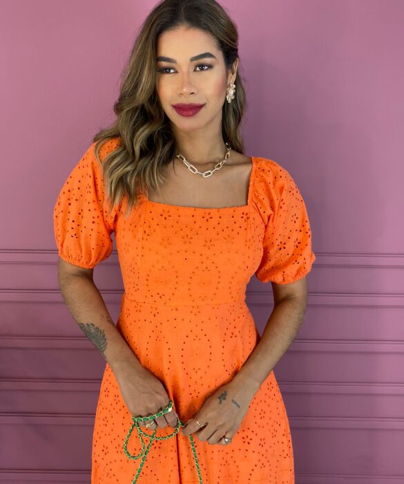 fernandaramosstore com br vestido longo sem bojo de laise amarracao atras laranja 1