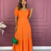 fernandaramosstore com br vestido longo sem bojo de laise amarracao atras laranja 5