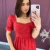 fernandaramosstore com br vestido midi sem bojo laise manga curta vermelho 2