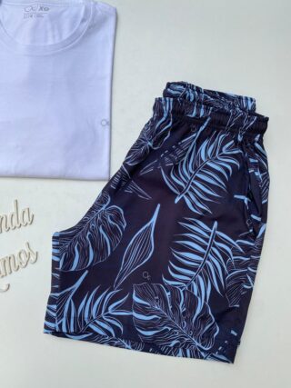 Bermuda masculina tactel boxer estampado ogochi, uma das opções de roupas masculinas na Fernanda Ramos Store.