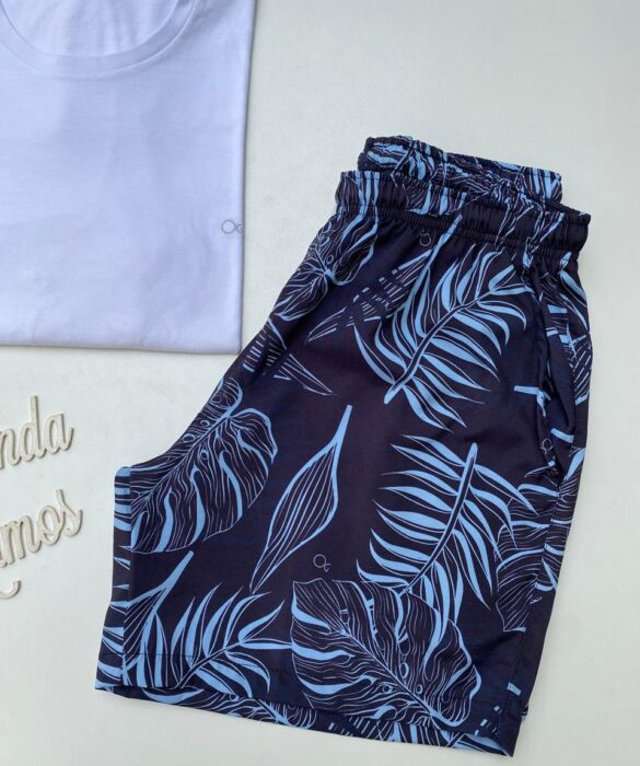 Bermuda masculina tactel boxer estampado ogochi, uma das opções de roupas masculinas na Fernanda Ramos Store.