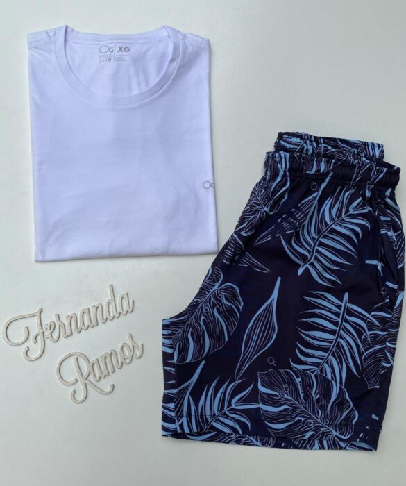 Bermuda Masculina Tactel Boxer Estampado Ogochi 9034 fernanda ramos store