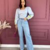 fernandaramosstore com br blusa feminina azul com bordado na manga verde lima 2