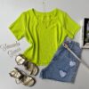 fernandaramosstore com br blusa feminina manga curta verde lima