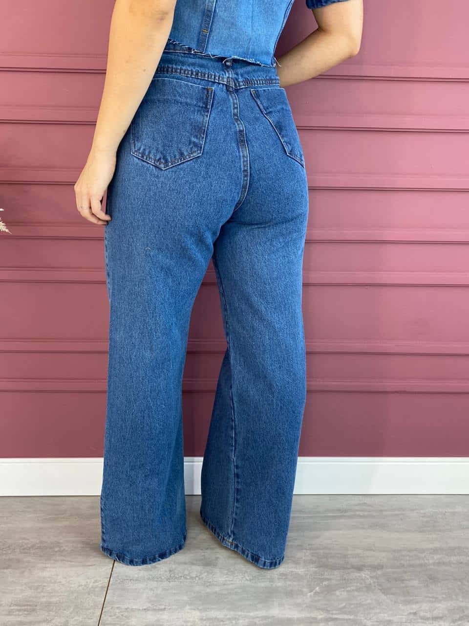 Calça Jeans Feminina Wide Leg 1067