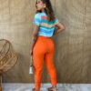 Calça Social Feminina Skinny Laranja - Fernanda Ramos Store