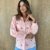 Camisa Feminina Coração Vermelho Social Rosé - Fernanda Ramos Store