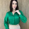 fernandaramosstore com br camisa feminina tecido seda manga em laise verde