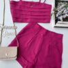 fernandaramosstore com br conjunto feminino cropped sem bojo short com pregas fucsia 2