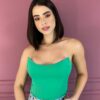 Cropped Corset com Bojo Tomara que Caia Verde Fernanda Ramos Store