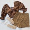 cropped feminino com bojo e amarracao animal print Fernanda ramos store