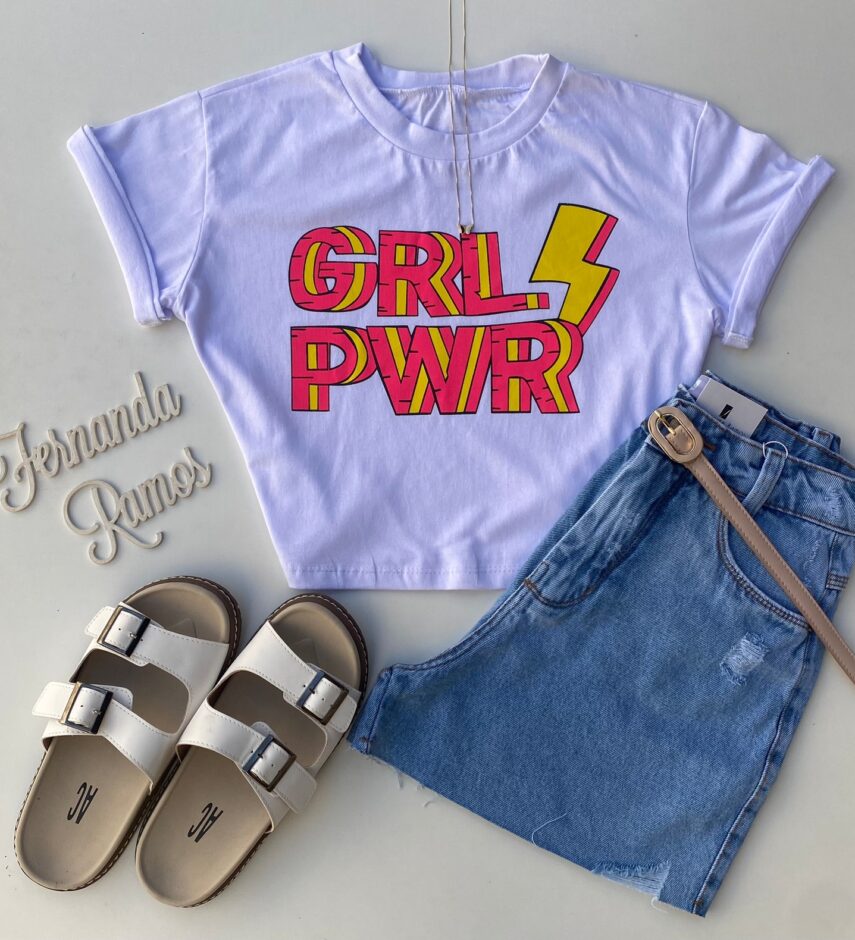 fernandaramosstore com br cropped feminino manga curta branco grl pwr