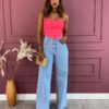 Cropped Feminino Tomara que Caia Rosa Neon - Fernanda Ramos Store