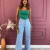 Cropped Feminino Tomara que Caia Verde Fernanda Ramos Store