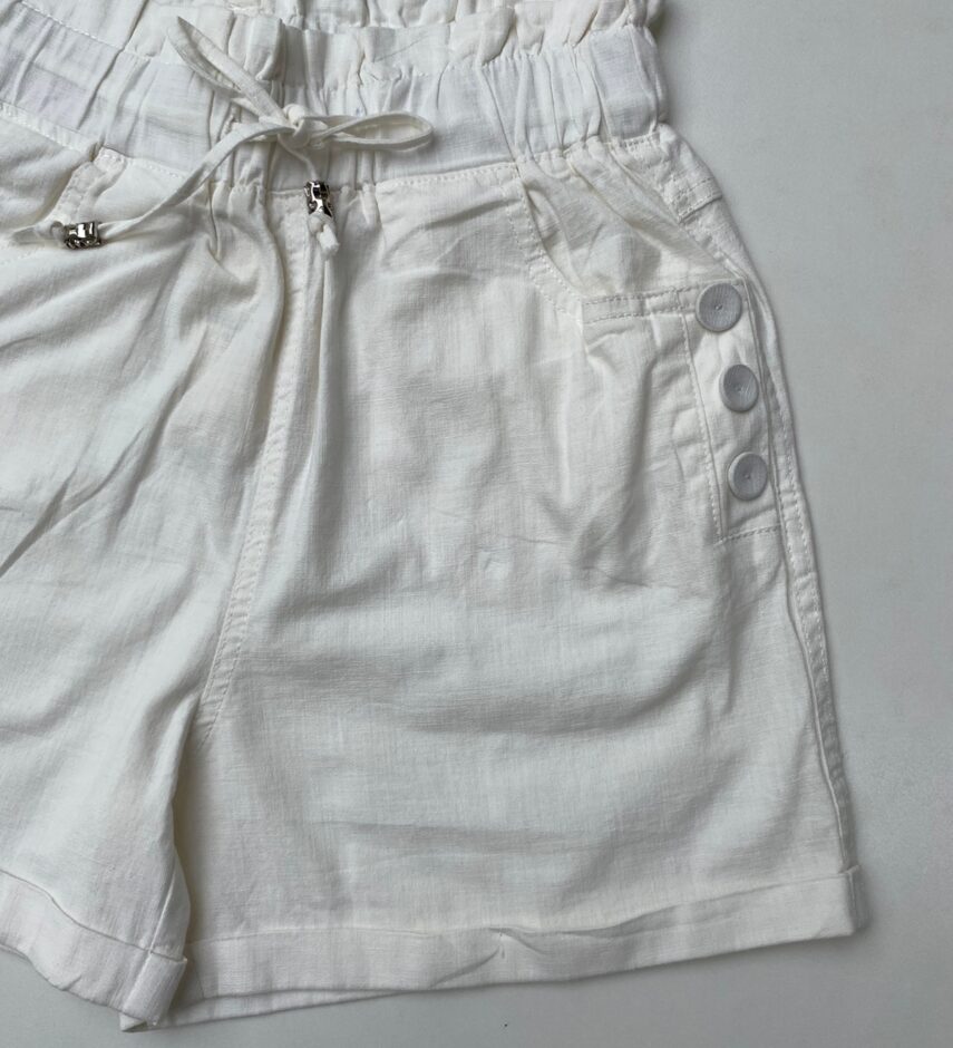 fernandaramosstore com br short feminino com elastico na cintura e amarracao e botoes off white