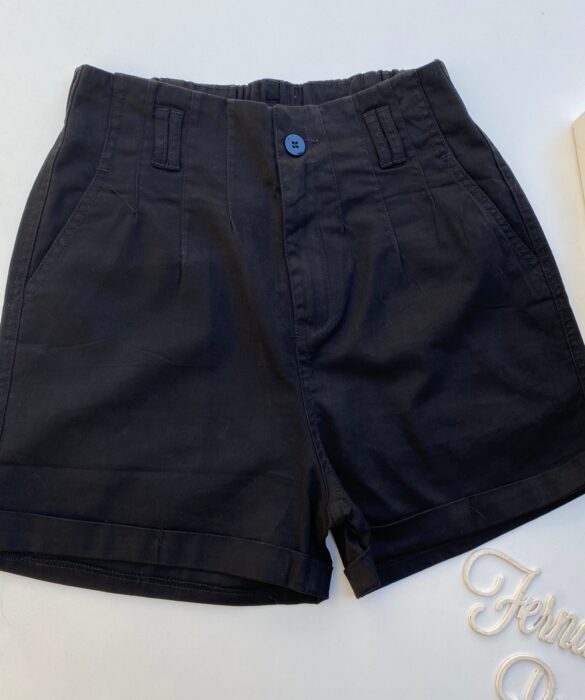 fernandaramosstore com br short feminino sarja com detalhe em pregas preto