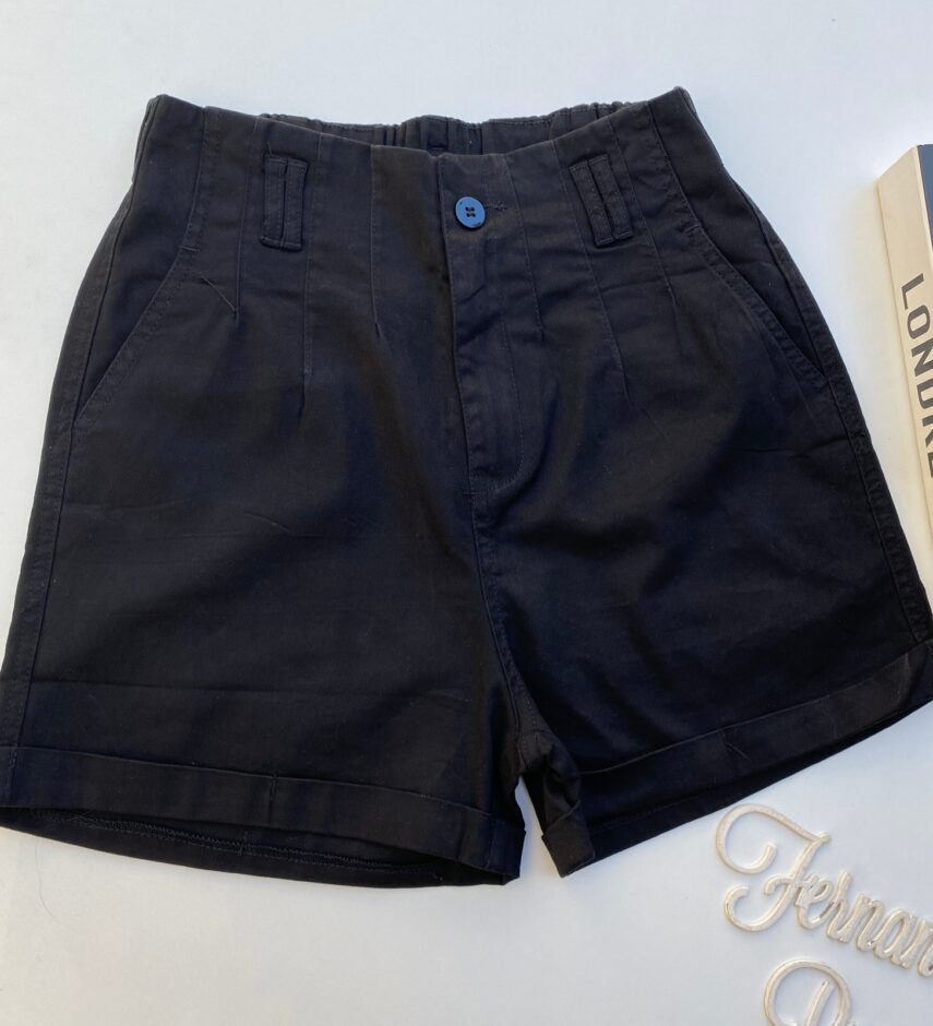 fernandaramosstore com br short feminino sarja com detalhe em pregas preto