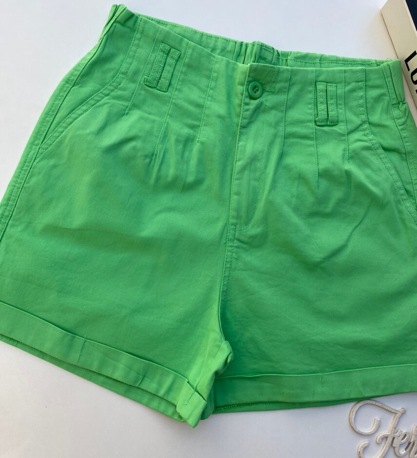 fernandaramosstore com br short feminino sarja com detalhe em pregas verde