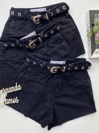 fernandaramosstore com br short jeans feminino com cinto metal preto 0178 3