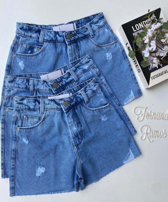 Short Jeans Feminino Hot Pants Daniela 19501 Fernanda Ramos Store