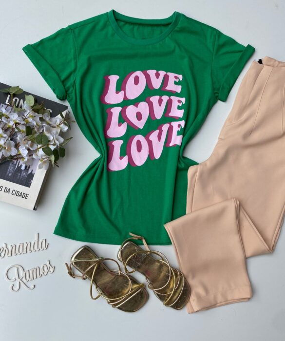 fernandaramosstore com br t shirt manga curta verde estampa love rosa 2