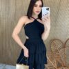 vestido ana curto com bojo preto fernanda ramos store