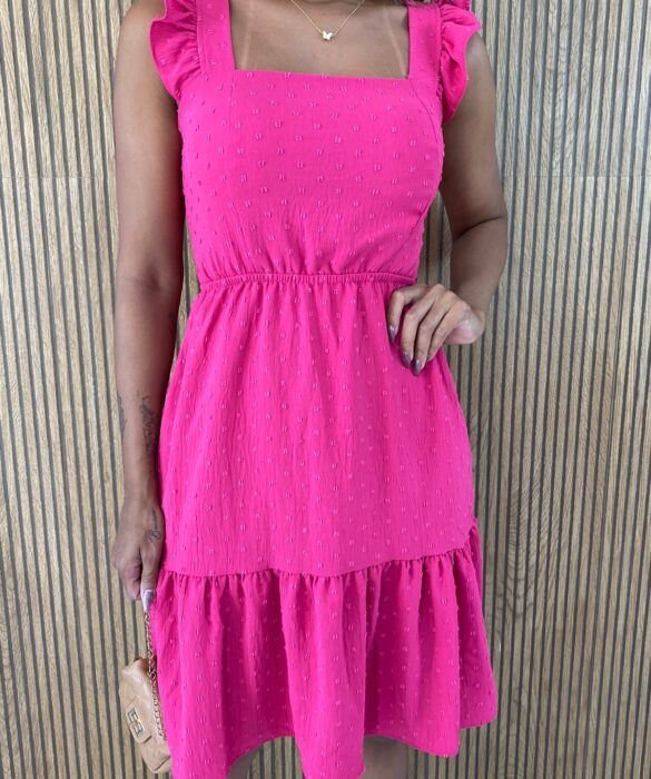 Vestido Curto com Bojo Pipoquinha Pink - Fernanda Ramos Store