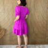 fernandaramosstore com br vestido curto sem bojo com botoes falso e amarracao fucsia 5