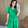 fernandaramosstore com br vestido curto sem bojo com botoes falso e amarracao verde bandeira 1