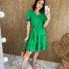 fernandaramosstore com br vestido curto sem bojo com botoes falso e amarracao verde bandeira