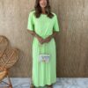 Vestido Longo de Malha 1 Bolso Só Verde - Fernanda Ramos Store