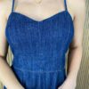 vestido jeans lastex