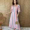 fernandaramosstore com br vestido longo sem bojo com amarracao manga 34 azul e rosa 2