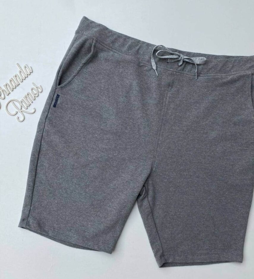 Bermuda Masculina Casual Ogochi Plus Cinza 0164 Fernanda Ramos Store