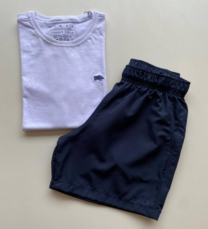 Bermuda Masculina Tactel Boxer Essencial Curta Azul 0004 - Fernanda Ramos Store
