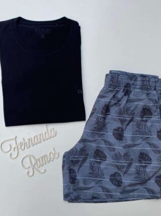 Bermuda Masculina Tactel Boxer Estampado Ogochi 9673 Fernanda Ramos Store