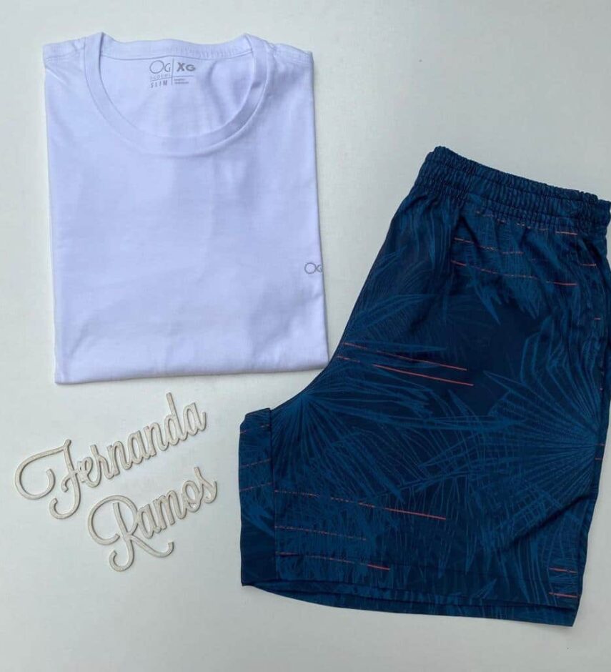 Bermuda Masculina Tactel Boxer Estampado Ogochi 9677 Fernanda Ramos Store